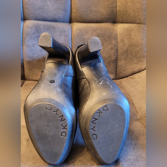 Black leather high hell hanckle boots - Picture 4 of 4